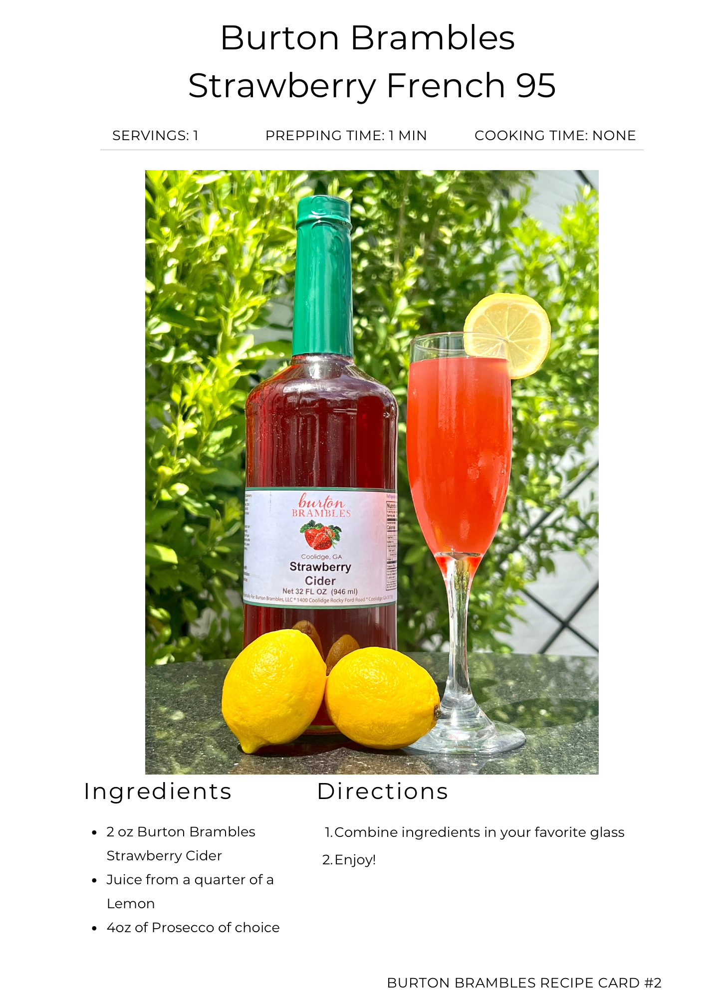 Strawberry Cider/Cocktail Mixer