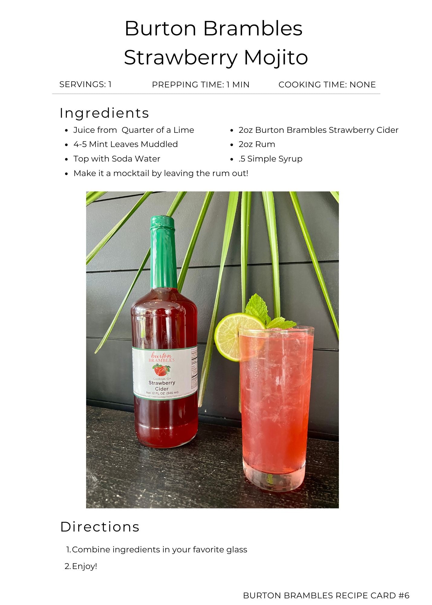 Strawberry Cider/Cocktail Mixer