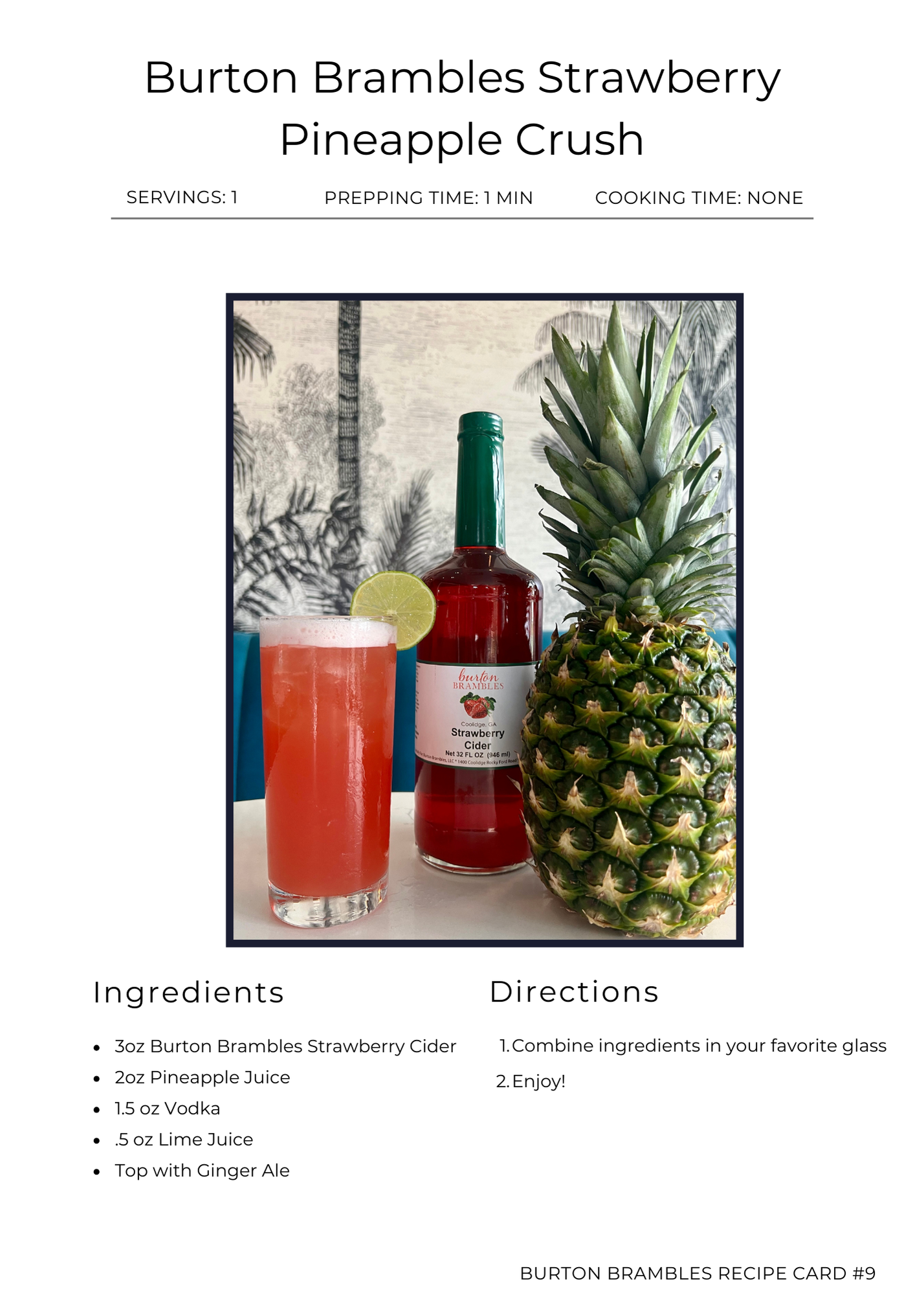 Strawberry Cider/Cocktail Mixer